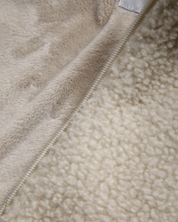 sherpa-lined nylon jacket