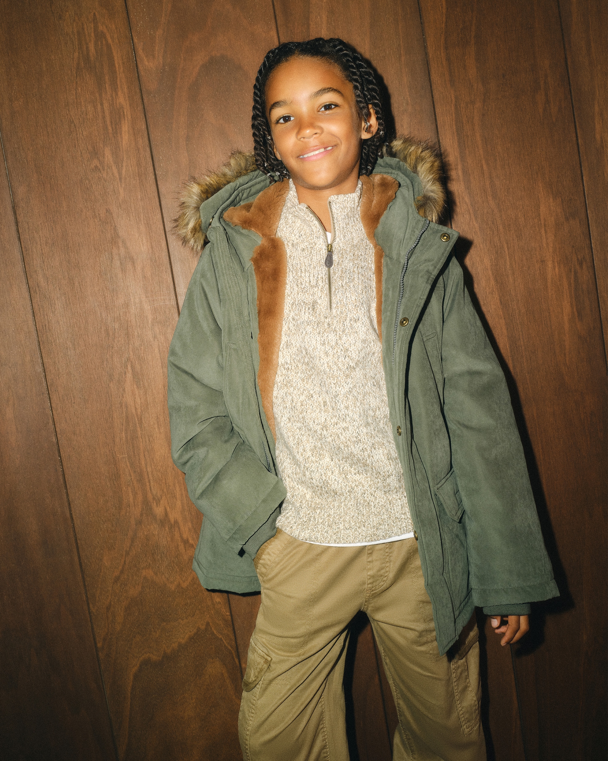 Abercrombie & Fitch Kids' A&f Ultra Parka In Green