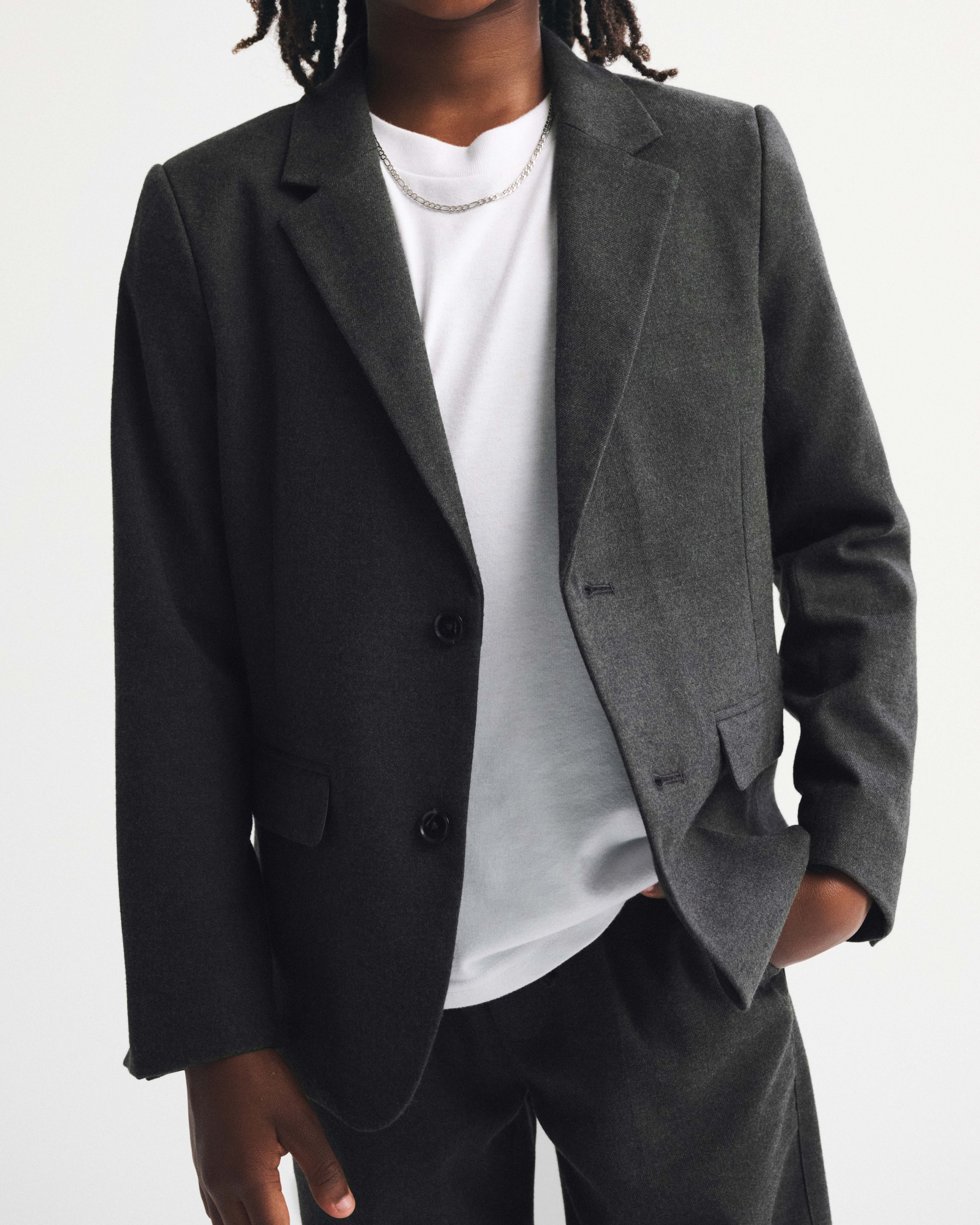 Abercrombie & Fitch Kids' Blazer In Gray