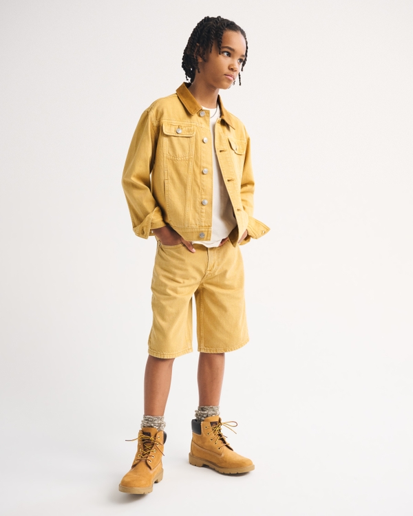 trucker jacket, Khaki view 1