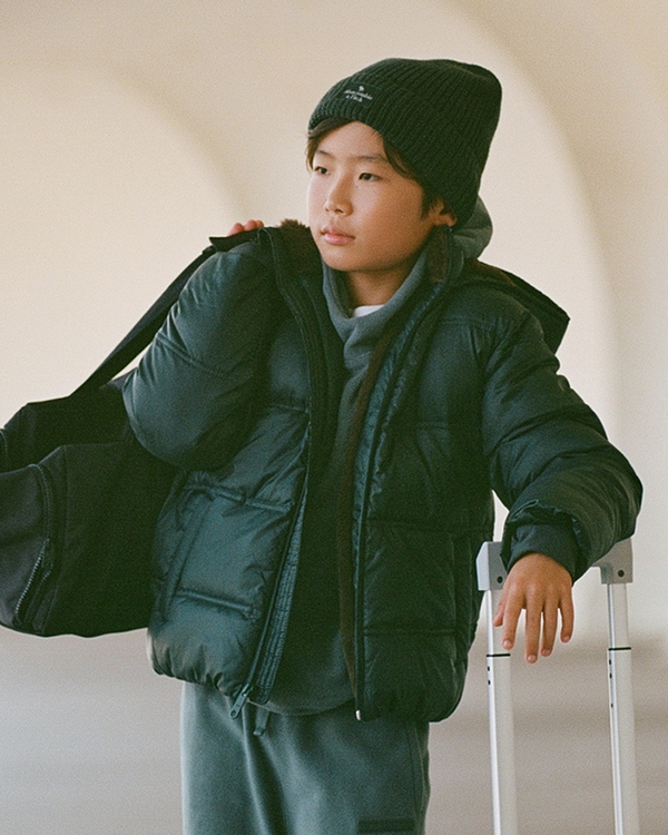 a&f ultra hooded faux fur-lined puffer jacket