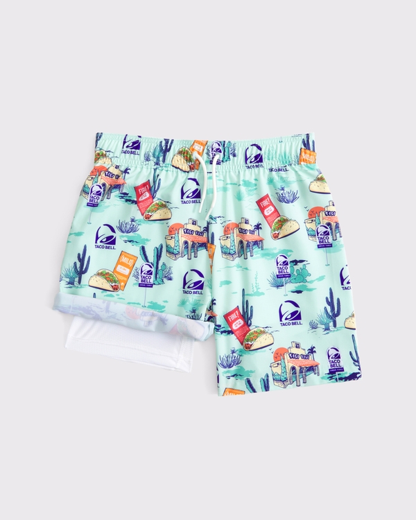 taco bell swim short, Mint Pattern view 2