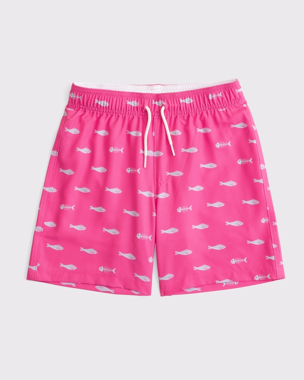 swim trunks, Pink Pattern view 1