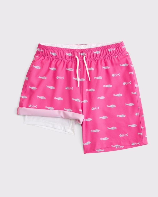 swim trunks, Pink Pattern view 2