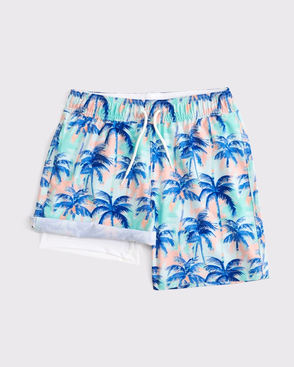 swim trunks, Blue Palm Trees view 2