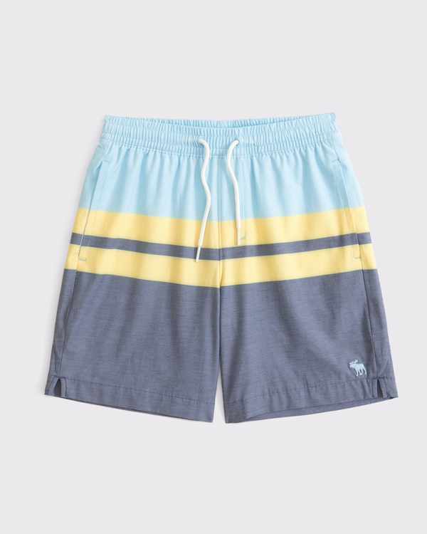 a&f hybrid swim trunks, Blue Stripe view 1