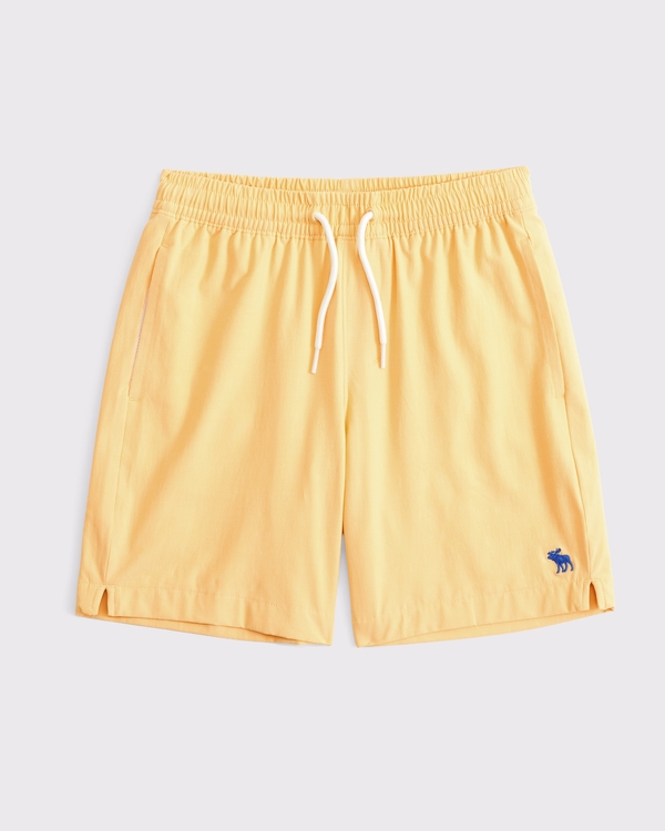 a&f hybrid swim trunks, Yellow view 1