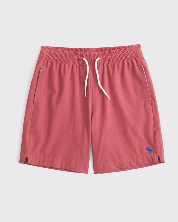 a&f hybrid swim trunks, Red view 1