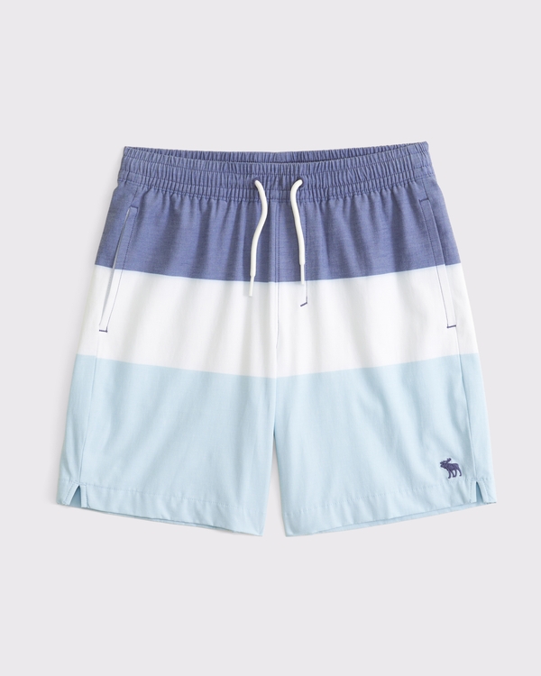 a&f hybrid swim trunks, Blue view 1