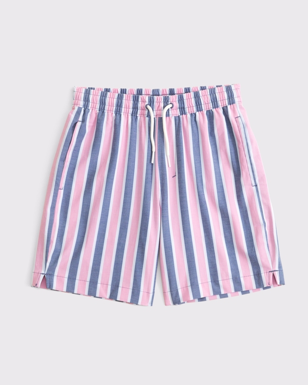 a&f hybrid swim trunks, Pink Stripe view 1