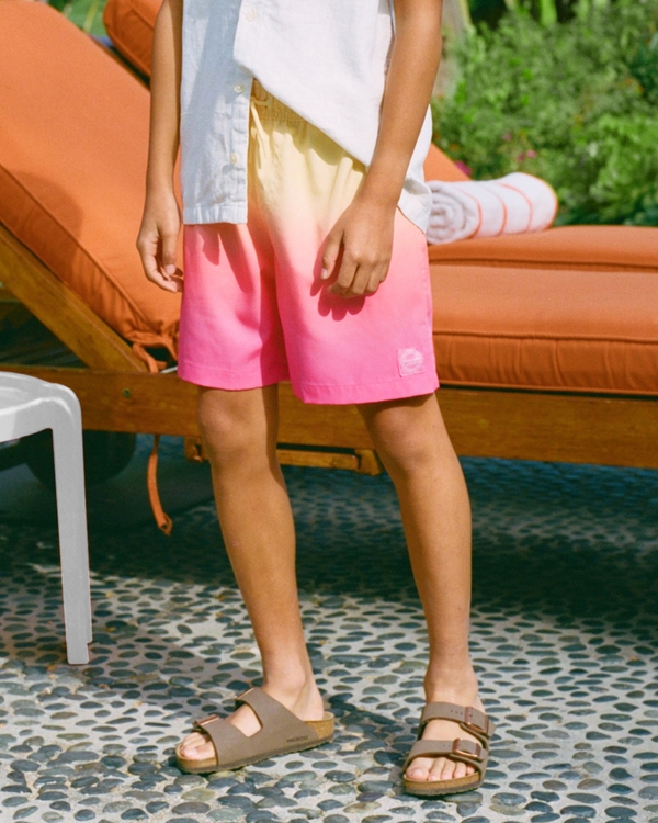 swim trunks, Yellow And Pink Pattern