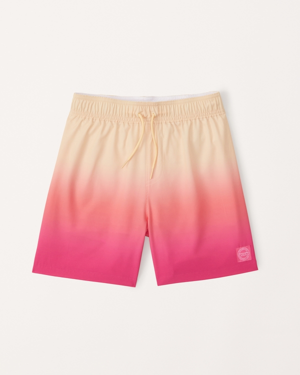 swim trunks, Yellow And Pink Pattern