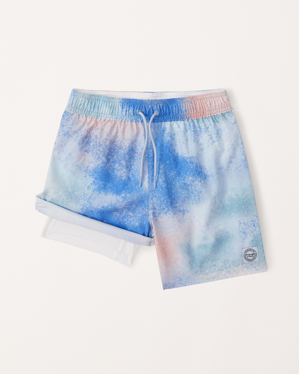 swim trunks, Blue Dye Effect view 2