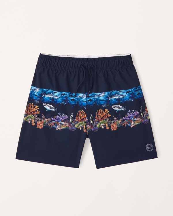 swim trunks, Navy Pattern