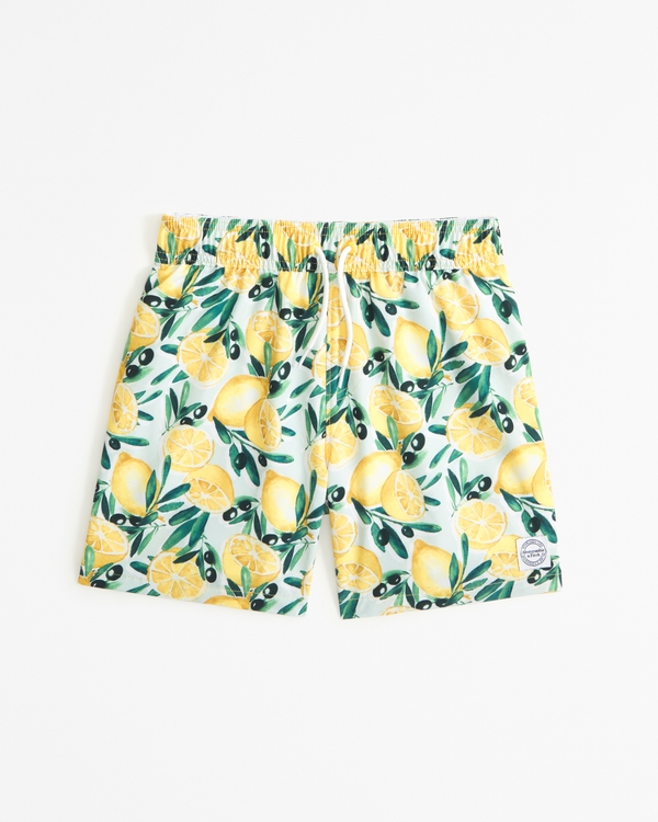 swim trunks, Lemon Pattern