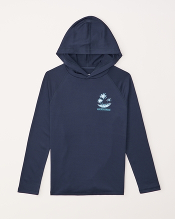 boys hooded long-sleeve logo rash guard | boys clearance | Abercrombie.com