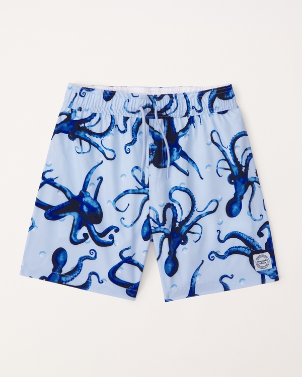 swim trunks, Blue Pattern