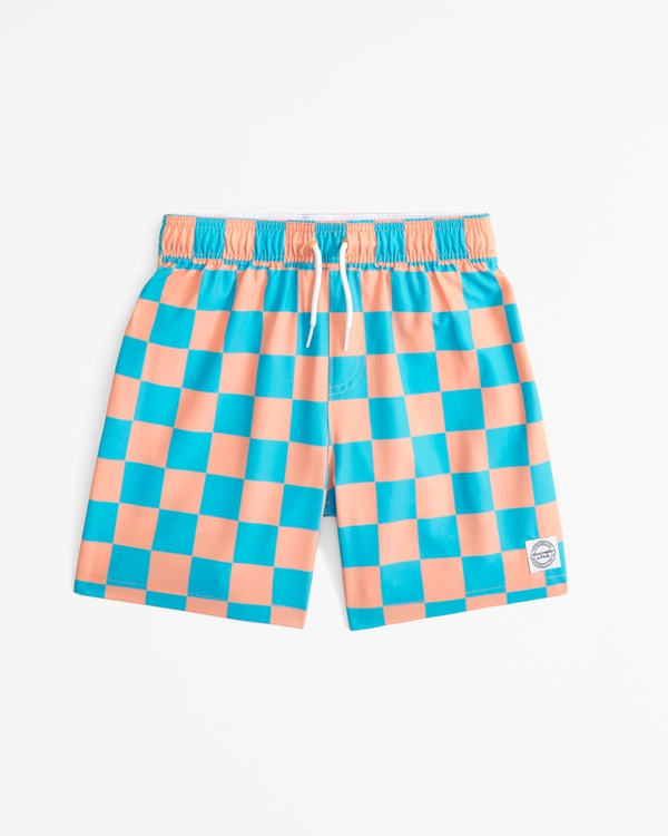 swim trunks, Orange Checker view 1