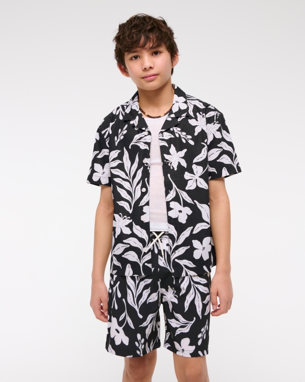 swim trunks, Black Floral view 1
