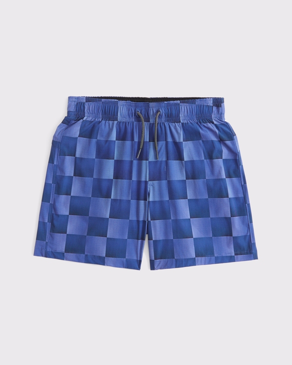 ypb swim trunks, Blue Checker view 1
