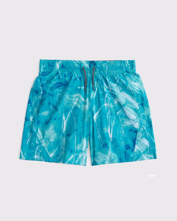 ypb swim trunks, Teal Pattern view 1