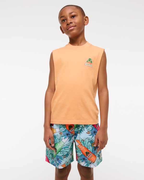 jarritos swim trunks, Light Blue Pattern view 1