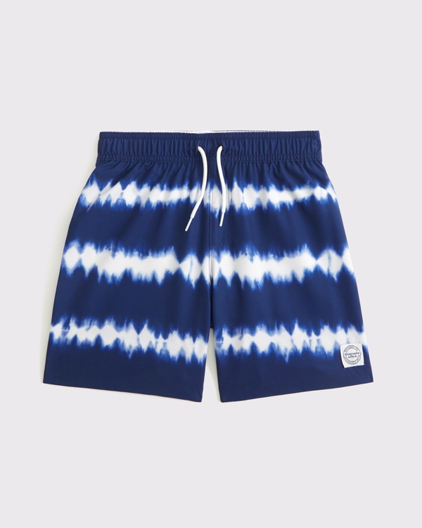 swim trunks, Navy Pattern view 1