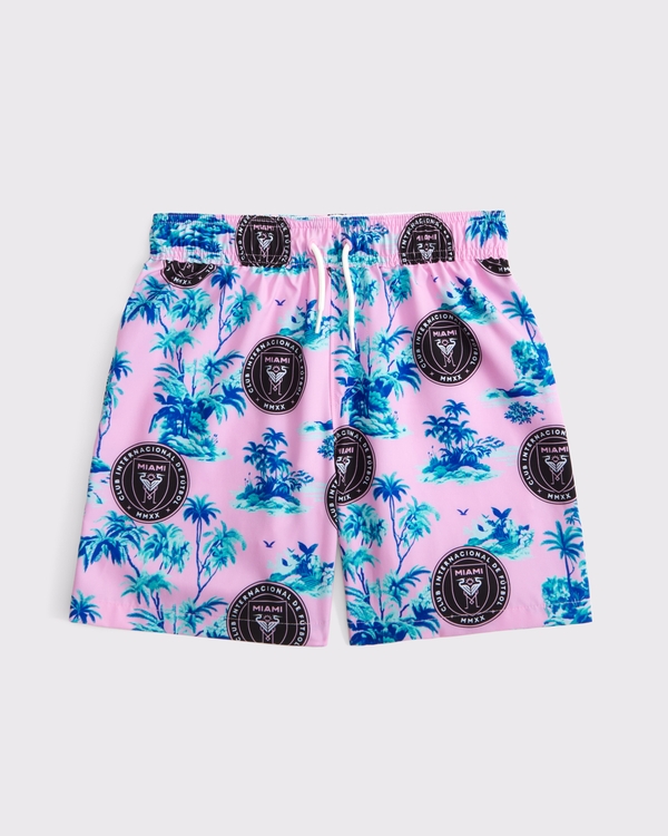 inter miami cf swim trunks, Pink Pattern view 1