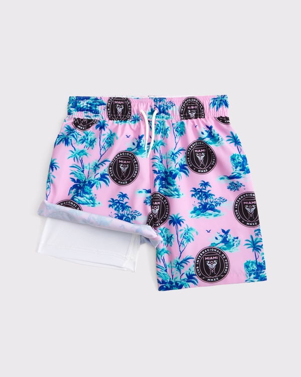 inter miami cf swim trunks, Pink Pattern view 2