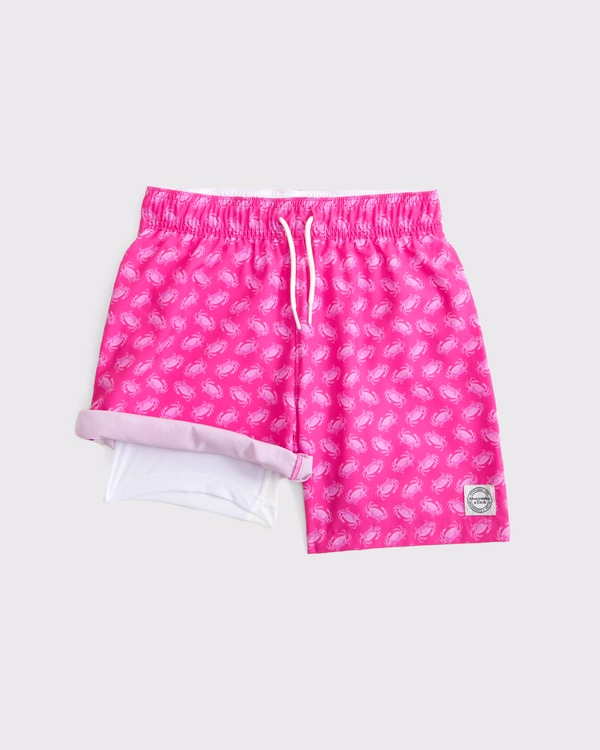 swim trunks, Pink Pattern view 2
