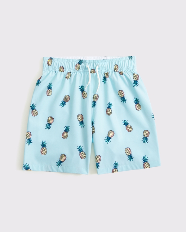 swim trunks, Light Blue Pattern view 1