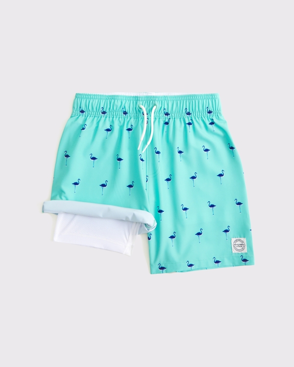 swim trunks, Green Flamingo view 2
