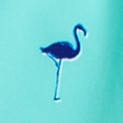 green flamingo