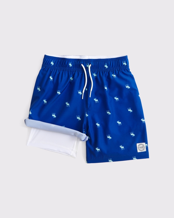 icon swim trunks, Blue Pattern view 2