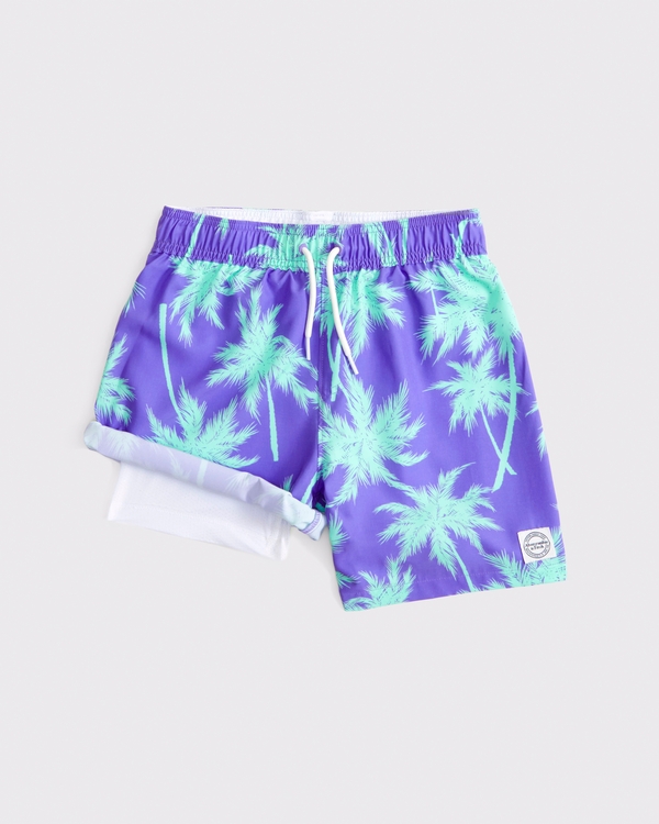 swim trunks, Purple Palm Tree view 2
