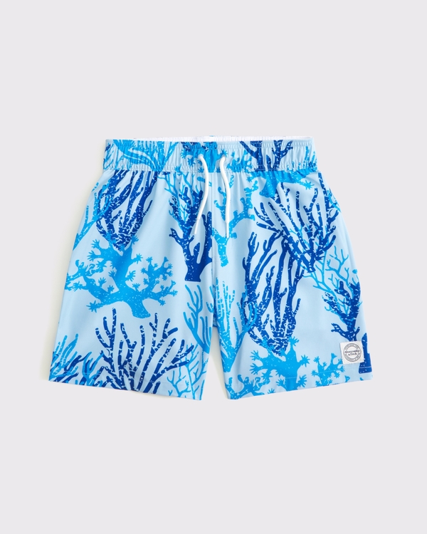 swim trunks, Blue Pattern view 1