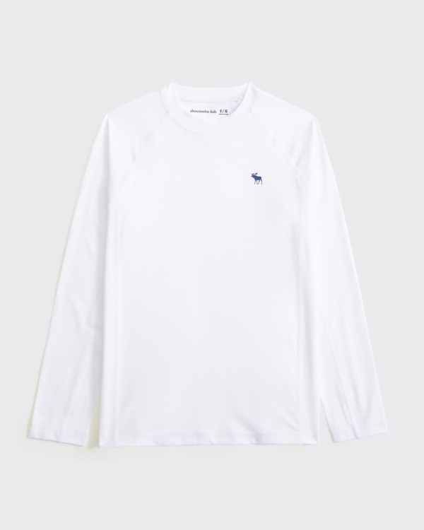 long-sleeve icon rashguard, White view 1