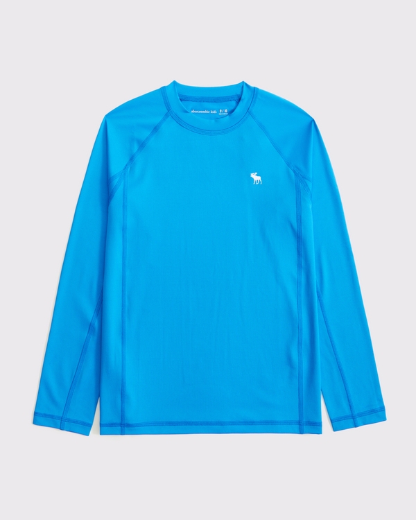 long-sleeve icon rashguard, Blue view 1