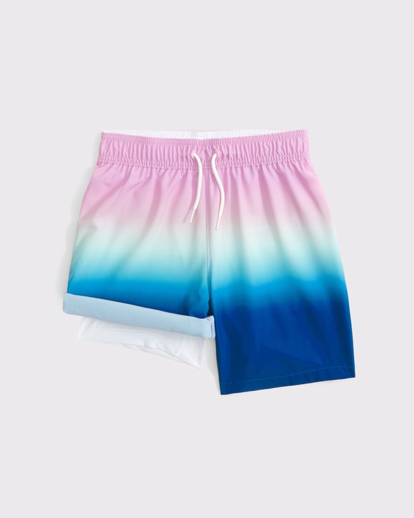 Badeshorts, Pink Mit Muster view 2