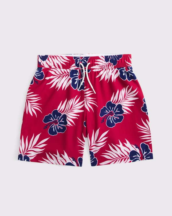 swim trunks, Red Pattern view 1