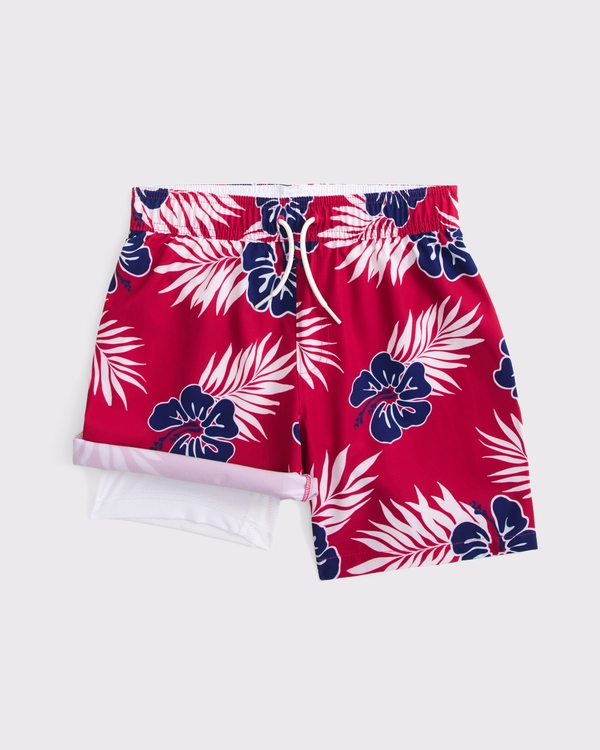 swim trunks, Red Pattern view 2