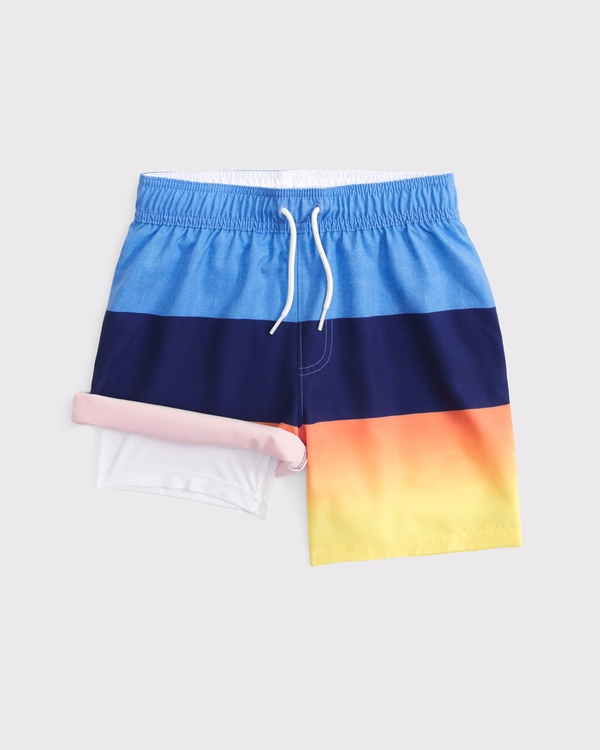 maillots de bain, Rayures Orange Et Bleu view 2