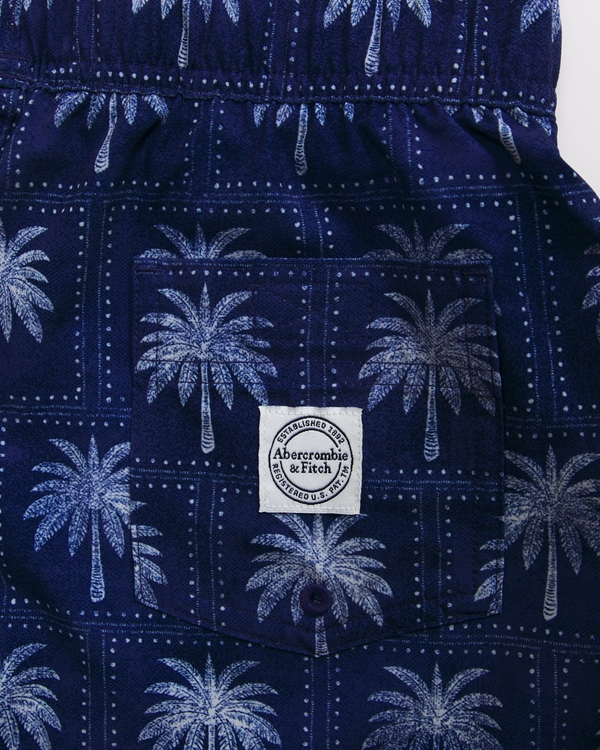 swim trunks, Navy Print view 2
