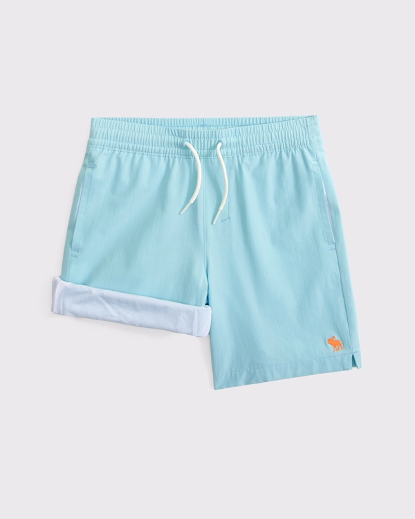 a&f hybrid swim trunks, Aqua view 2