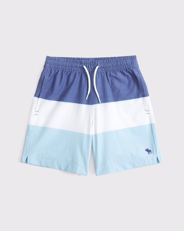 a&f hybrid swim trunks, Blue Stripe view 1