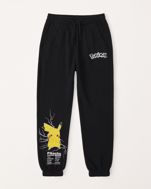 pokemon graphic easy-fit sweatpants, Black