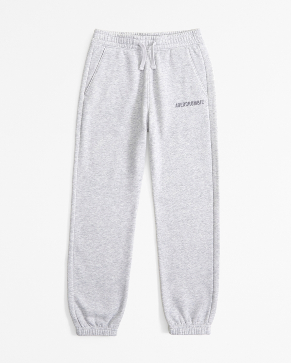 logo loose sweatpants, Light Gray