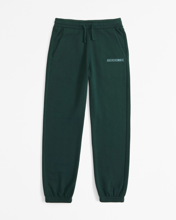 logo loose sweatpants, Green