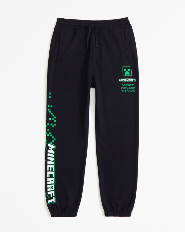 minecraft graphic loose sweatpants, Black