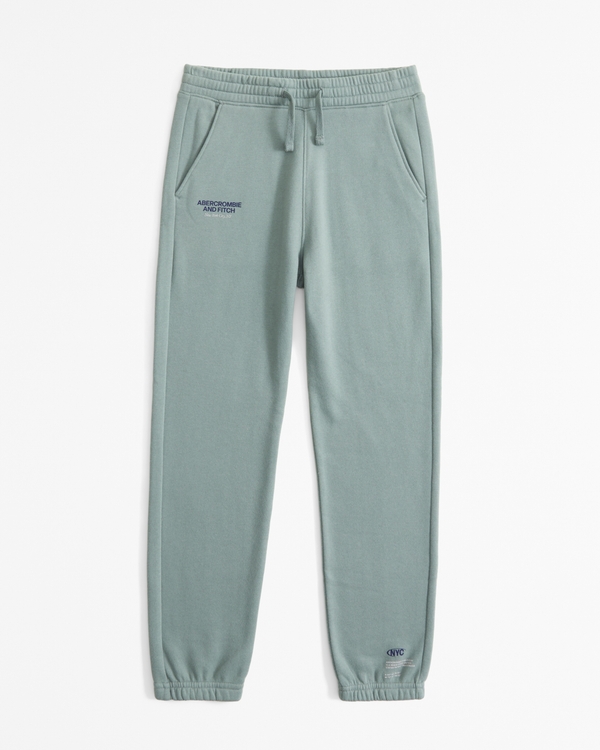 multi logo joggers, Sage